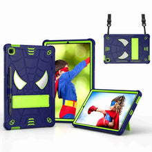 Load image into Gallery viewer, Spider Texture Silicone Hybrid PC Tablet Case with Shoulder Strap