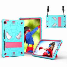 Load image into Gallery viewer, Spider Texture Silicone Hybrid PC Tablet Case with Shoulder Strap