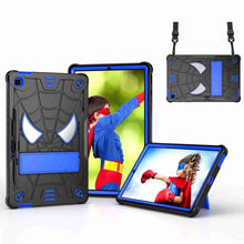 Load image into Gallery viewer, Spider Texture Silicone Hybrid PC Tablet Case with Shoulder Strap