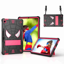 Load image into Gallery viewer, Spider Texture Silicone Hybrid PC Tablet Case with Shoulder Strap