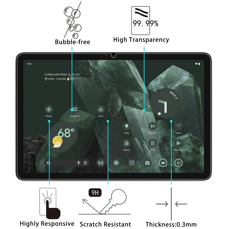 9H 0.3mm Explosion-proof Tempered Glass Film, For Google Pixel Tablet 2 11, For Doogee T30 Pro / Google Pixel Tablet (1pc)