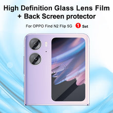 Load image into Gallery viewer, 1 Sets imak Tempered Glass Rear Camera Protection Ring + Glass Rear Screen Sticker, For OPPO Find N2 Flip 5G