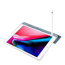 Load image into Gallery viewer, 3-folding Electric Pressed Skin Texture Horizontal Flip Shockproof Transparent TPU + PU Leather Case with Holder &amp; Pen Slot &amp; Sleep / Wake-up Function, For iPad 10.2 2021 / 2020 / 2019
