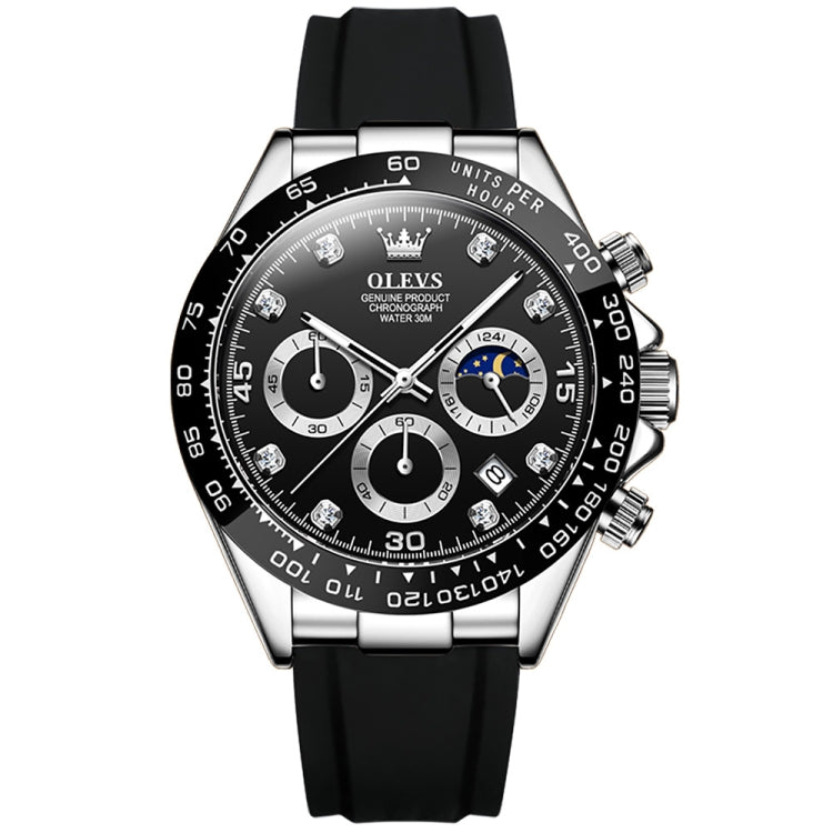 OLEVS 2875 Men Multifunctional Sports Chronograph Waterproof Quartz Watch