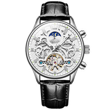 Load image into Gallery viewer, OLEVS 6658 Men Luminous Waterproof Leather Strap Mechanical Watch