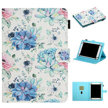 Load image into Gallery viewer, Flower Pattern Horizontal Flip Leather Case with Card Slots &amp; Holder