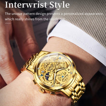 Load image into Gallery viewer, OLEVS 9947 Men Multifunctional Hollow Waterproof Quartz Watch