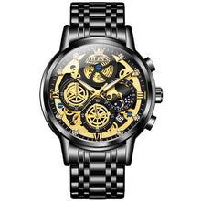 Load image into Gallery viewer, OLEVS 9947 Men Multifunctional Hollow Waterproof Quartz Watch