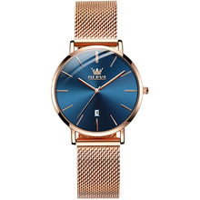 Load image into Gallery viewer, OLEVS 5869 Ladies Business Waterproof Steel Strap Quartz Watch