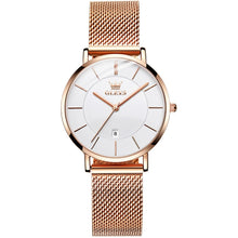 Load image into Gallery viewer, OLEVS 5869 Ladies Business Waterproof Steel Strap Quartz Watch