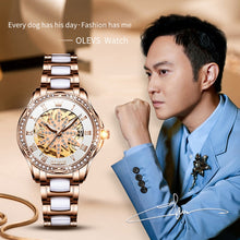 Load image into Gallery viewer, OLEVS 6681 Women Multifunctional Hollow Waterproof Mechanical Watch