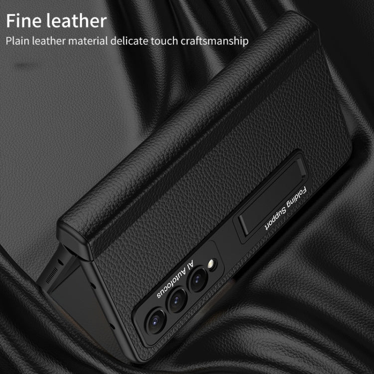 GKK Integrated Fold Hinge Leather Phone Case with Holder