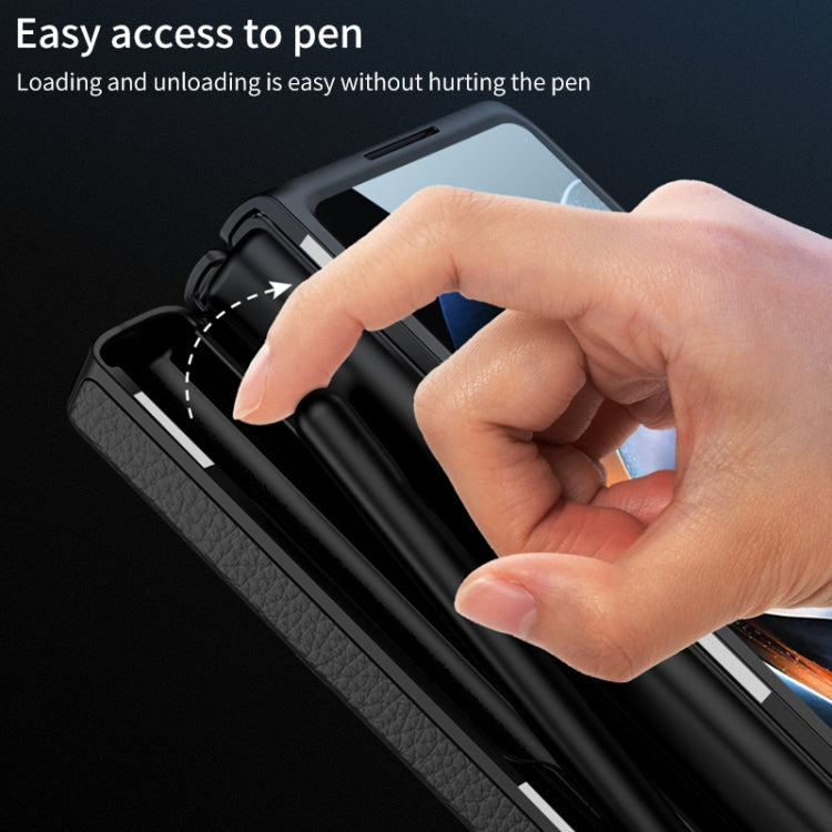 GKK Integrated Fold Hinge Leather Phone Case with Holder