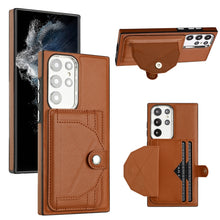 Load image into Gallery viewer, Shockproof Leather Phone Case with Card Holder, For Samsung Galaxy A04E / F04 / M04, For Samsung Galaxy A14 4G / A14 5G, For Samsung Galaxy A34 5G, For Samsung Galaxy A54 5G, For Samsung Galaxy S23 Ultra, For Samsung Galaxy S23, For Samsung Galaxy A04 ...