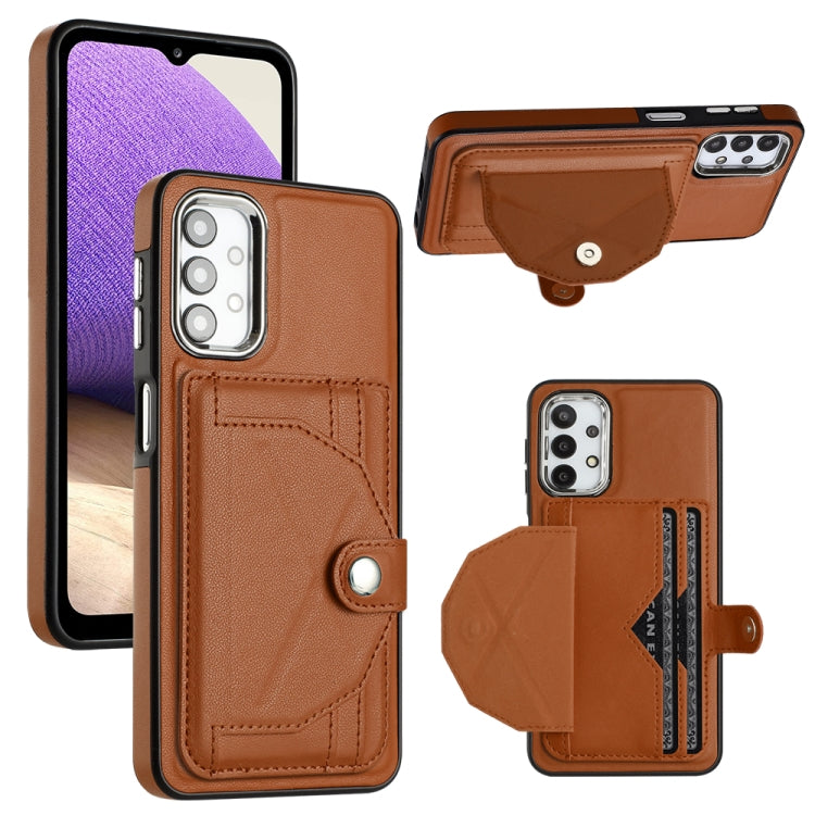 Shockproof Leather Phone Case with Card Holder, For Samsung Galaxy S21 FE 5G, For Samsung Galaxy A32 4G, For Samsung Galaxy A72 4G / A72 5G, For Samsung Galaxy A52 4G / A52 5G, For Samsung Galaxy A12 4G / M12, For Samsung Galaxy A32 5G