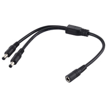 Load image into Gallery viewer, 5.5 x 2.1mm Female to Male Plug DC Power Splitter Adapter Power Cable, 30cm, 70cm