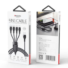 Load image into Gallery viewer, YESIDO CA111 1.2m 4A USB to Dual Type-C + Dual 8 Pin Charging Cable, CA111