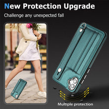 Load image into Gallery viewer, Shockproof Leather Phone Case with Wrist Strap, For Samsung Galaxy A04E / F04 / M04, For Samsung Galaxy A14 4G / A14 5G, For Samsung Galaxy A34 5G, For Samsung Galaxy A54 5G, For Samsung Galaxy S23 Ultra, For Samsung Galaxy S23, For Samsung Galaxy A04 ...