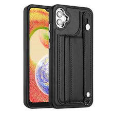 Load image into Gallery viewer, Shockproof Leather Phone Case with Wrist Strap, For Samsung Galaxy A04E / F04 / M04, For Samsung Galaxy A14 4G / A14 5G, For Samsung Galaxy A34 5G, For Samsung Galaxy A54 5G, For Samsung Galaxy S23 Ultra, For Samsung Galaxy S23, For Samsung Galaxy A04 ...