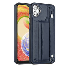 Load image into Gallery viewer, Shockproof Leather Phone Case with Wrist Strap, For Samsung Galaxy A04E / F04 / M04, For Samsung Galaxy A14 4G / A14 5G, For Samsung Galaxy A34 5G, For Samsung Galaxy A54 5G, For Samsung Galaxy S23 Ultra, For Samsung Galaxy S23, For Samsung Galaxy A04 ...