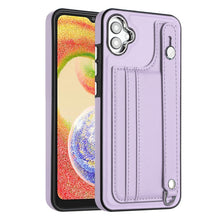 Load image into Gallery viewer, Shockproof Leather Phone Case with Wrist Strap, For Samsung Galaxy A04E / F04 / M04, For Samsung Galaxy A14 4G / A14 5G, For Samsung Galaxy A34 5G, For Samsung Galaxy A54 5G, For Samsung Galaxy S23 Ultra, For Samsung Galaxy S23, For Samsung Galaxy A04 ...