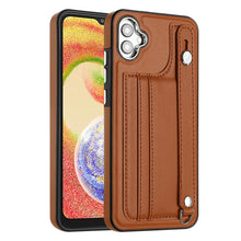 Load image into Gallery viewer, Shockproof Leather Phone Case with Wrist Strap, For Samsung Galaxy A04E / F04 / M04, For Samsung Galaxy A14 4G / A14 5G, For Samsung Galaxy A34 5G, For Samsung Galaxy A54 5G, For Samsung Galaxy S23 Ultra, For Samsung Galaxy S23, For Samsung Galaxy A04 ...