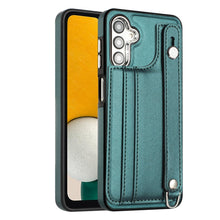 Load image into Gallery viewer, Shockproof Leather Phone Case with Wrist Strap, For Samsung Galaxy A04E / F04 / M04, For Samsung Galaxy A14 4G / A14 5G, For Samsung Galaxy A34 5G, For Samsung Galaxy A54 5G, For Samsung Galaxy S23 Ultra, For Samsung Galaxy S23, For Samsung Galaxy A04 ...