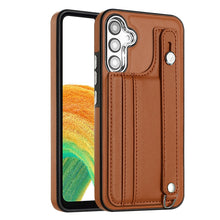 Load image into Gallery viewer, Shockproof Leather Phone Case with Wrist Strap, For Samsung Galaxy A04E / F04 / M04, For Samsung Galaxy A14 4G / A14 5G, For Samsung Galaxy A34 5G, For Samsung Galaxy A54 5G, For Samsung Galaxy S23 Ultra, For Samsung Galaxy S23, For Samsung Galaxy A04 ...
