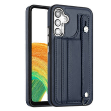 Load image into Gallery viewer, Shockproof Leather Phone Case with Wrist Strap, For Samsung Galaxy A04E / F04 / M04, For Samsung Galaxy A14 4G / A14 5G, For Samsung Galaxy A34 5G, For Samsung Galaxy A54 5G, For Samsung Galaxy S23 Ultra, For Samsung Galaxy S23, For Samsung Galaxy A04 ...