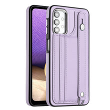 Load image into Gallery viewer, Shockproof Leather Phone Case with Wrist Strap, For Samsung Galaxy A23 4G / F23 5G / M23 5G, For Samsung Galaxy A53 5G, For Samsung Galaxy A73 5G, For Samsung Galaxy A33 5G, For Samsung Galaxy A13 4G, For Samsung Galaxy S22 Ultra 5G                    ...