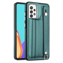 Load image into Gallery viewer, Shockproof Leather Phone Case with Wrist Strap, For Samsung Galaxy A23 4G / F23 5G / M23 5G, For Samsung Galaxy A53 5G, For Samsung Galaxy A73 5G, For Samsung Galaxy A33 5G, For Samsung Galaxy A13 4G, For Samsung Galaxy S22 Ultra 5G                    ...