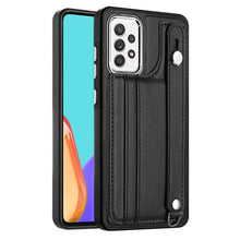 Load image into Gallery viewer, Shockproof Leather Phone Case with Wrist Strap, For Samsung Galaxy A23 4G / F23 5G / M23 5G, For Samsung Galaxy A53 5G, For Samsung Galaxy A73 5G, For Samsung Galaxy A33 5G, For Samsung Galaxy A13 4G, For Samsung Galaxy S22 Ultra 5G                    ...