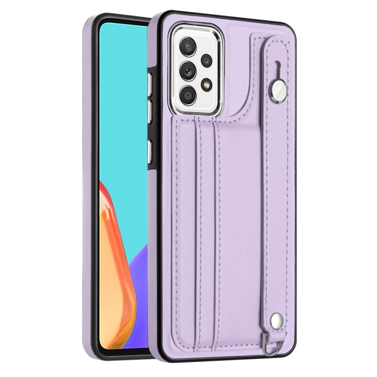 Shockproof Leather Phone Case with Wrist Strap, For Samsung Galaxy A23 4G / F23 5G / M23 5G, For Samsung Galaxy A53 5G, For Samsung Galaxy A73 5G, For Samsung Galaxy A33 5G, For Samsung Galaxy A13 4G, For Samsung Galaxy S22 Ultra 5G                    ...