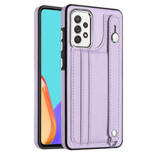 Load image into Gallery viewer, Shockproof Leather Phone Case with Wrist Strap, For Samsung Galaxy A23 4G / F23 5G / M23 5G, For Samsung Galaxy A53 5G, For Samsung Galaxy A73 5G, For Samsung Galaxy A33 5G, For Samsung Galaxy A13 4G, For Samsung Galaxy S22 Ultra 5G                    ...