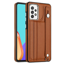 Load image into Gallery viewer, Shockproof Leather Phone Case with Wrist Strap, For Samsung Galaxy A23 4G / F23 5G / M23 5G, For Samsung Galaxy A53 5G, For Samsung Galaxy A73 5G, For Samsung Galaxy A33 5G, For Samsung Galaxy A13 4G, For Samsung Galaxy S22 Ultra 5G                    ...