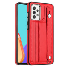 Load image into Gallery viewer, Shockproof Leather Phone Case with Wrist Strap, For Samsung Galaxy A23 4G / F23 5G / M23 5G, For Samsung Galaxy A53 5G, For Samsung Galaxy A73 5G, For Samsung Galaxy A33 5G, For Samsung Galaxy A13 4G, For Samsung Galaxy S22 Ultra 5G                    ...