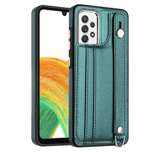 Load image into Gallery viewer, Shockproof Leather Phone Case with Wrist Strap, For Samsung Galaxy A23 4G / F23 5G / M23 5G, For Samsung Galaxy A53 5G, For Samsung Galaxy A73 5G, For Samsung Galaxy A33 5G, For Samsung Galaxy A13 4G, For Samsung Galaxy S22 Ultra 5G                    ...