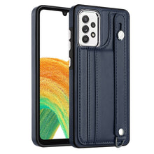 Load image into Gallery viewer, Shockproof Leather Phone Case with Wrist Strap, For Samsung Galaxy A23 4G / F23 5G / M23 5G, For Samsung Galaxy A53 5G, For Samsung Galaxy A73 5G, For Samsung Galaxy A33 5G, For Samsung Galaxy A13 4G, For Samsung Galaxy S22 Ultra 5G                    ...
