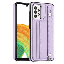 Load image into Gallery viewer, Shockproof Leather Phone Case with Wrist Strap, For Samsung Galaxy A23 4G / F23 5G / M23 5G, For Samsung Galaxy A53 5G, For Samsung Galaxy A73 5G, For Samsung Galaxy A33 5G, For Samsung Galaxy A13 4G, For Samsung Galaxy S22 Ultra 5G                    ...