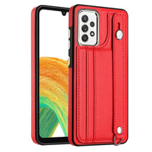 Load image into Gallery viewer, Shockproof Leather Phone Case with Wrist Strap, For Samsung Galaxy A23 4G / F23 5G / M23 5G, For Samsung Galaxy A53 5G, For Samsung Galaxy A73 5G, For Samsung Galaxy A33 5G, For Samsung Galaxy A13 4G, For Samsung Galaxy S22 Ultra 5G                    ...