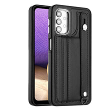 Load image into Gallery viewer, Shockproof Leather Phone Case with Wrist Strap, For Samsung Galaxy A23 4G / F23 5G / M23 5G, For Samsung Galaxy A53 5G, For Samsung Galaxy A73 5G, For Samsung Galaxy A33 5G, For Samsung Galaxy A13 4G, For Samsung Galaxy S22 Ultra 5G                    ...