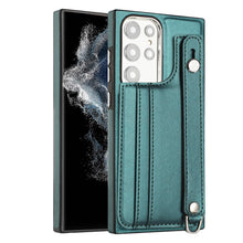 Load image into Gallery viewer, Shockproof Leather Phone Case with Wrist Strap, For Samsung Galaxy A23 4G / F23 5G / M23 5G, For Samsung Galaxy A53 5G, For Samsung Galaxy A73 5G, For Samsung Galaxy A33 5G, For Samsung Galaxy A13 4G, For Samsung Galaxy S22 Ultra 5G                    ...