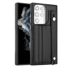 Load image into Gallery viewer, Shockproof Leather Phone Case with Wrist Strap, For Samsung Galaxy A23 4G / F23 5G / M23 5G, For Samsung Galaxy A53 5G, For Samsung Galaxy A73 5G, For Samsung Galaxy A33 5G, For Samsung Galaxy A13 4G, For Samsung Galaxy S22 Ultra 5G                    ...