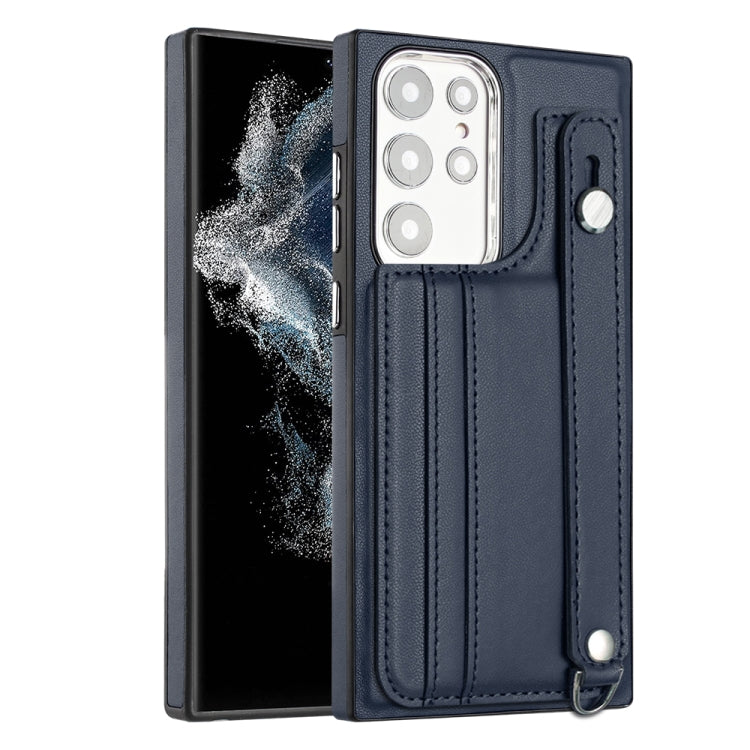 Shockproof Leather Phone Case with Wrist Strap, For Samsung Galaxy A23 4G / F23 5G / M23 5G, For Samsung Galaxy A53 5G, For Samsung Galaxy A73 5G, For Samsung Galaxy A33 5G, For Samsung Galaxy A13 4G, For Samsung Galaxy S22 Ultra 5G                    ...