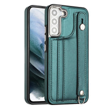 Load image into Gallery viewer, Shockproof Leather Phone Case with Wrist Strap, For Samsung Galaxy A23 4G / F23 5G / M23 5G, For Samsung Galaxy A53 5G, For Samsung Galaxy A73 5G, For Samsung Galaxy A33 5G, For Samsung Galaxy A13 4G, For Samsung Galaxy S22 Ultra 5G                    ...