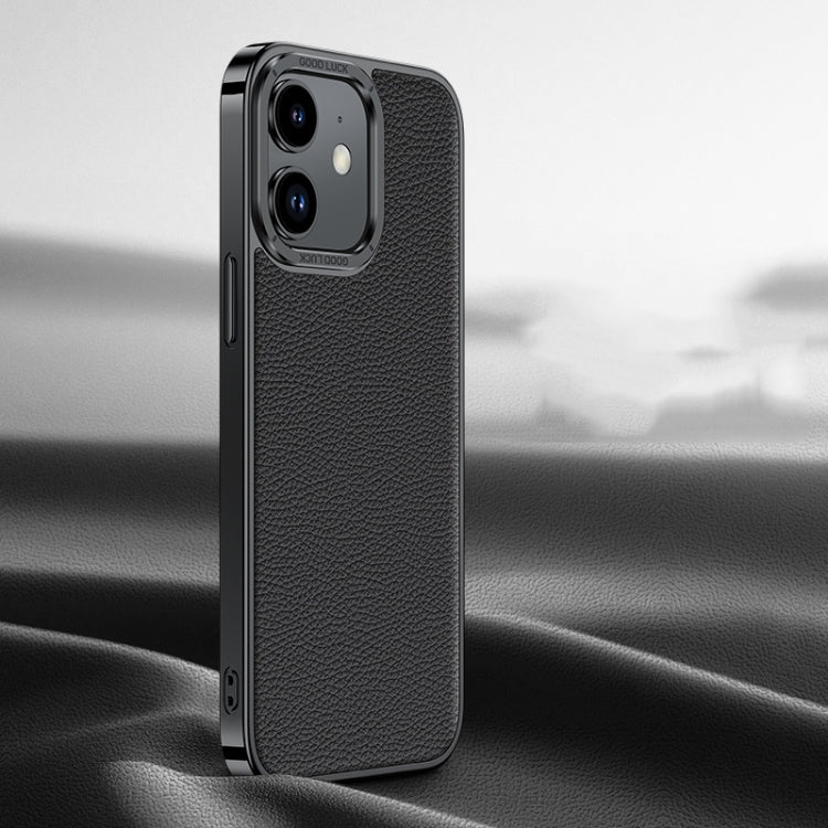 Litchi Texture Genuine Leather Phone Case