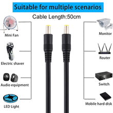 Load image into Gallery viewer, DC Power Plug 5.5 x 2.5mm Male to Male Adapter Connector Cable, 50cm, 1m, 1.5m