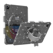 Load image into Gallery viewer, Terminator Shockproof Glitter Powder Tablet Case with Grip Strap
