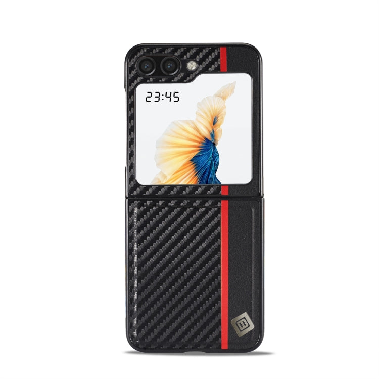 LC.IMEEKE Carbon Fiber PU + TPU Horizontal Flip Leather Phone Case