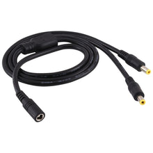 Load image into Gallery viewer, 5.5 x 2.5mm 1 to 2 Female to Male Plug DC Power Splitter Adapter Power Cable, Cable Length: 70cm